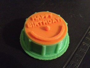 birthday cake food drink 3d print model - Mito3D