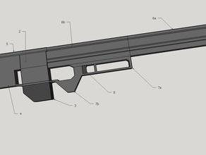 rail gun - Spielzeug Spiele cosplay prop 3d print model - Mito3D
