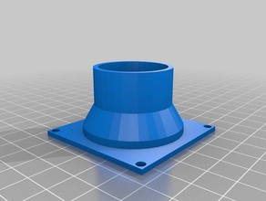 my customized tube adapter flange optional grating parametric parts 3d print model - Mito3D