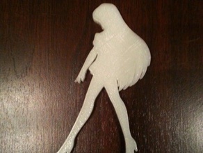sailor mars silhouette models 3d print model - Mito3D