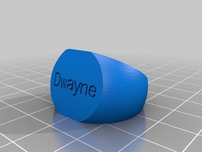 dwayne los anillos personalizado 3d print model - Mito3D