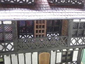 scaleprint window sheet tudor windows buildings structures model railroad trains 3d print model - Mito3D
