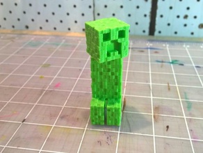 textured minecraft creeper moveable head toy game accessories video 3d print model - Mito3D