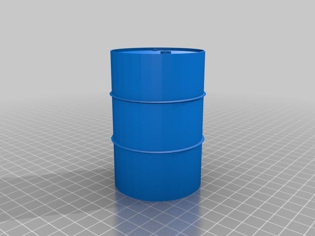 210 litros tambor 3d impressão 3D print model - Mito3D