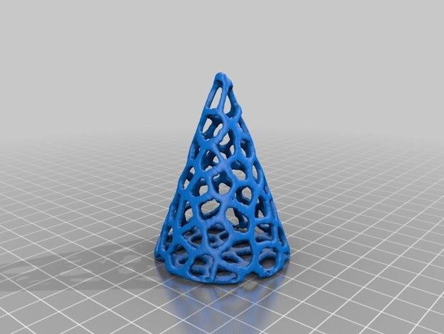 de voronoi cône sculptures boucle d'oreille des boucles d'oreilles géométriques 3D print model - Mito3D
