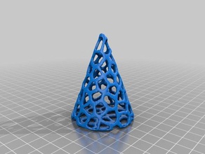 voronoi cone sculptures earring earrings geometric 3d print model - Mito3D