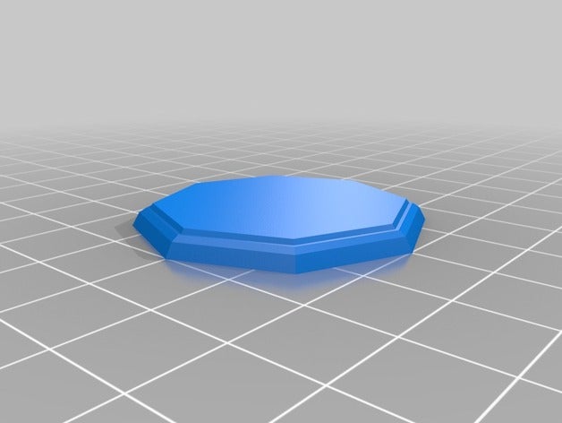 octogone de la base hi res jeux personnalisé 3D print model - Mito3D