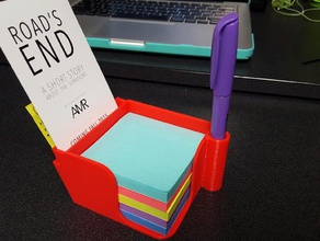 post-it organizer office desk note pen 3d print model - Mito3D