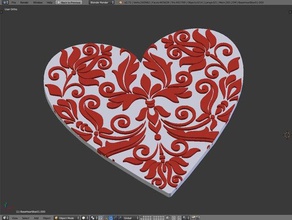 beautiful heart gift other 3d print model - Mito3D