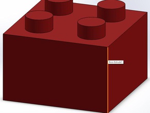 lego 2x2 block Bau - Spielzeug brick alles bauen Loch rot stl 3d print model - Mito3D