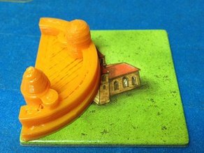 carcassonne castle end cap toy game accessories carcassone pieces tile 3d print model - Mito3D