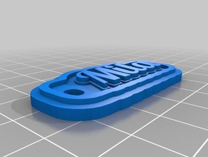 mila-tag Schlüsselanhänger kundengebundene Namensschild 3d print model - Mito3D