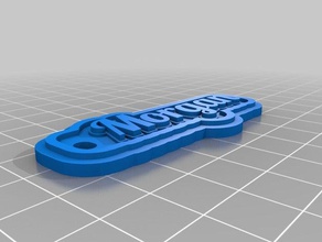 morgan tag keychain keychains customized 3d print model - Mito3D