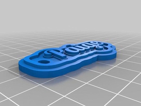 paige name tag keychain keychains customized 3d print model - Mito3D