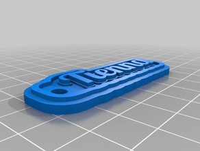 tienna name tag keychain keychains customized 3d print model - Mito3D