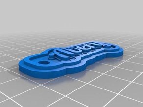 avery name tag keychain keychains customized 3d print model - Mito3D