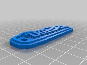 danika etiketi Anahtarlık özelleştirilmiş 3d print model - Mito3D