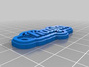 kayla tag keychain keychains customized 3d print model - Mito3D