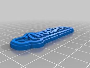 anssion name tag keychain keychains customized 3d print model - Mito3D