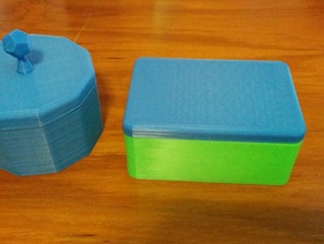 due scatole contenitori 3d print model - Mito3D