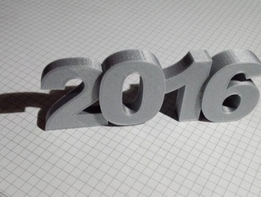 2016 yıl işaretler logoları 3d print model - Mito3D