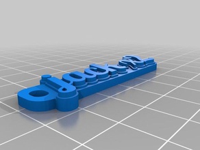 mon personnalisés multiligne tag trousseau jack porte-clés 3d print model - Mito3D