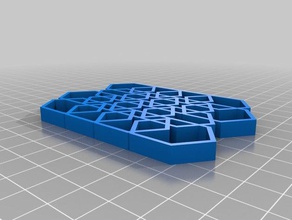 overlapping hexagon art tools customized 3d print model - Mito3D