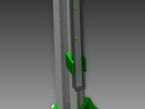 ledberg clip holder 20x20 aluminium profile 45deg 3d printer accessories bracket extrusion ikea 3d print model - Mito3D