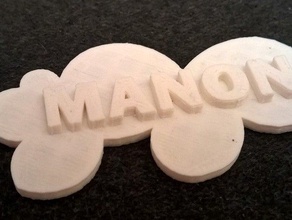 manon nuage cloud signs logos 3d print model - Mito3D