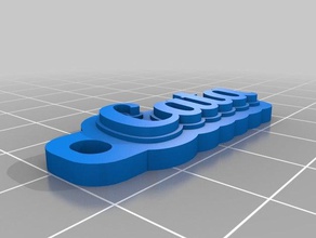 il mio personalizzato multiline tag portachiavi caratteri più grandi moda 3d print model - Mito3D