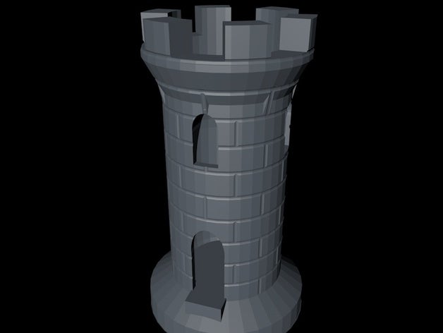 chess piece 1 castle 3D print model - Mito3D