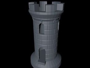 peça de xadrez 1 castelo 3d print model - Mito3D