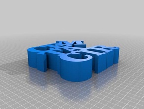 my customized variable word sculpture 2 sculptures 3d print model - Mito3D