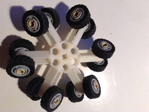 lego mecanum wheel 3d printing ev3 compatible technic wheels nxt 3d print model - Mito3D