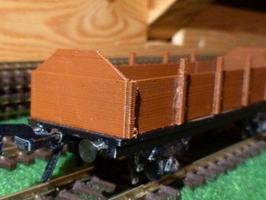 h0 açık yük arabası ölçek mekanik oyuncaklar ho model trenler openrailway yolcu taşıma vagon 3d print model - Mito3D