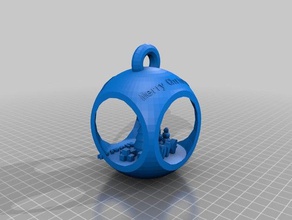 my customized christmas scene ornament decor 3d print model - Mito3D