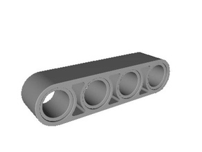 lego technic 4m beam 3d printing compatible 3d print model - Mito3D