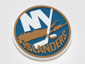 new york ıslanders işaretler logoları 3d logosu buz hokeyi nhl 3d print model - Mito3D