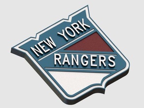new york rangers sinais logotipos Logo em 3d hóquei no gelo nhl 3d print model - Mito3D