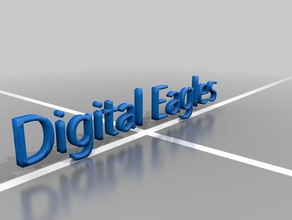 dijital eagles logo 3d baskı 3d print model - Mito3D