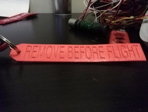 remove before flight keychains aviation diy gudgets key rings 3d print model - Mito3D