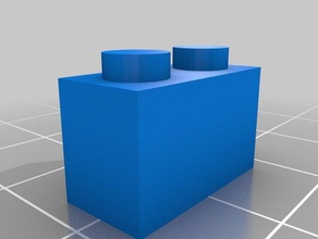 1x2 mattoncini lego costruzione i giocattoli personalizzato 3d print model - Mito3D