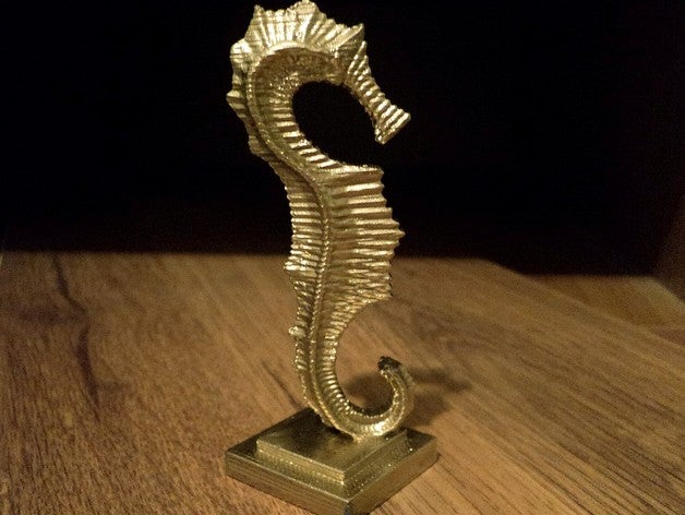 der hippocampus Tiere gold Pferd Meer 3D print model - Mito3D