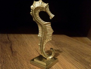 hipokampus hayvanlar altın at deniz 3d print model - Mito3D