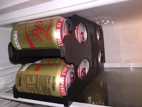 refrigerator beer pop can holder dispenser kitchen dining coke fridge rack soda 3d print model - Mito3D