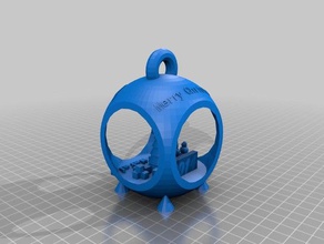 sfera con scena natalizia arredamento personalizzato 3d print model - Mito3D