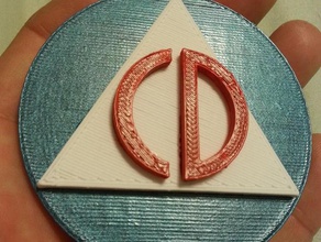 civil defense badge accessories cold war fallout geiger logo 3d print model - Mito3D