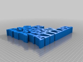 pas cafe travailler personalizado variable palabra escultura esculturas 3d print model - Mito3D