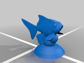 gold fish animals 3d print model - Mito3D