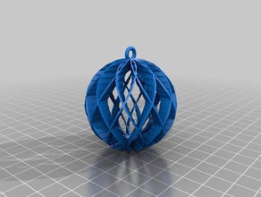 mon personnalisés spirale de la sphère ornement customizer activé décor 3d print model - Mito3D